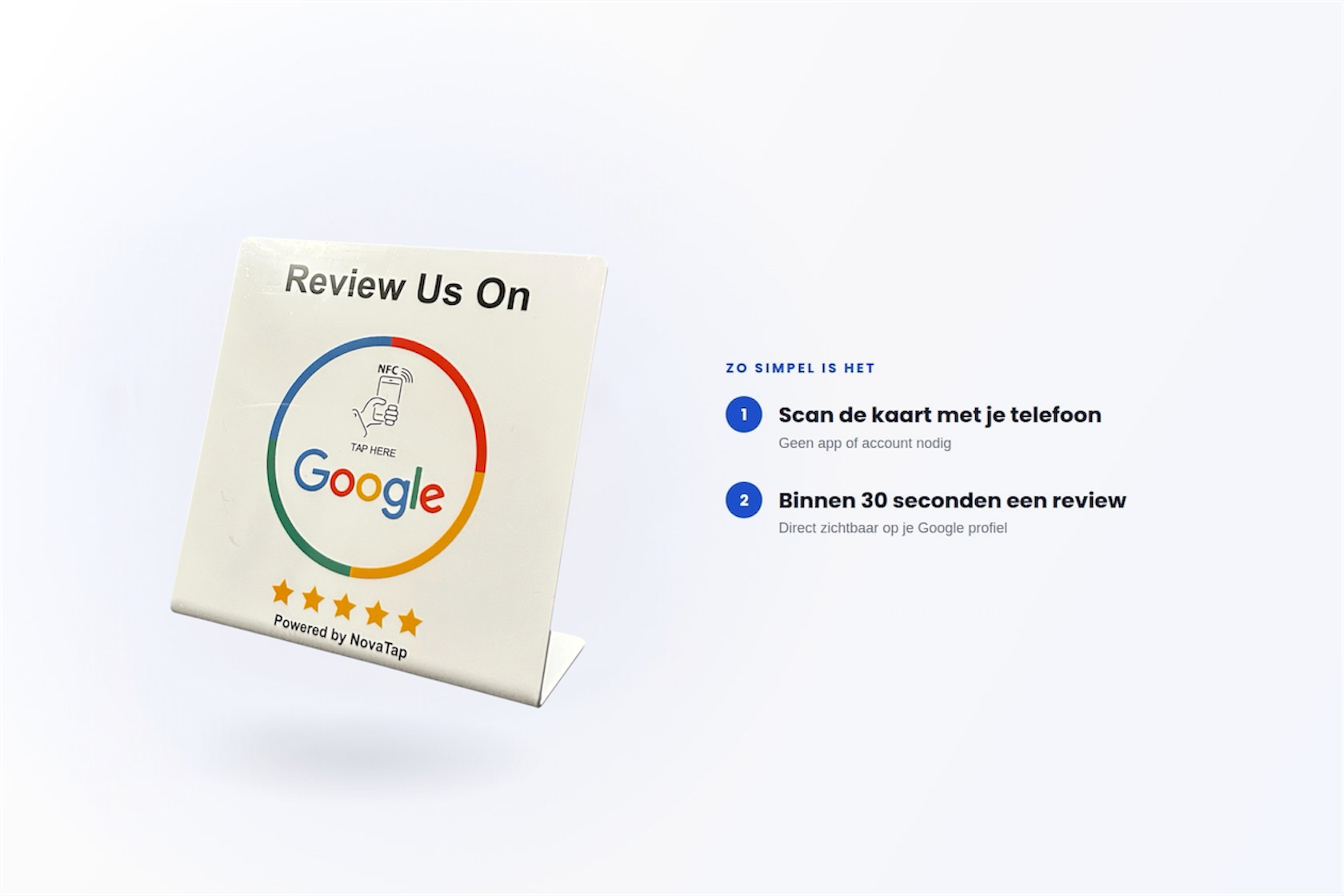 NovaTap Google Review Stand