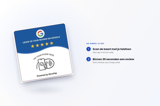 Google + Instagram Novatap NFC Kaart