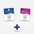 Google + Instagram Novatap NFC Kaart