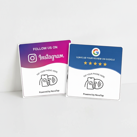 Google + Instagram Novatap NFC Kaart